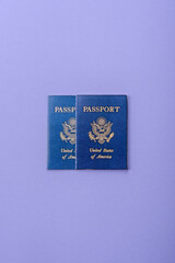 US passport for travelling, flying and doing business. USA document