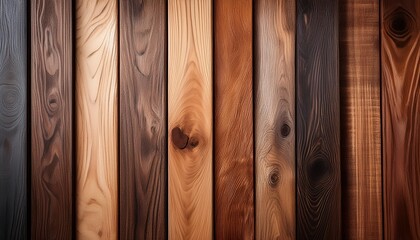 variety of wooden planks in different shades and textures