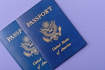 US passport for travelling, flying and doing business. USA document