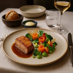 Creative Food Presentation in a Gourmet Food Setting A true feast for the eyes and palat