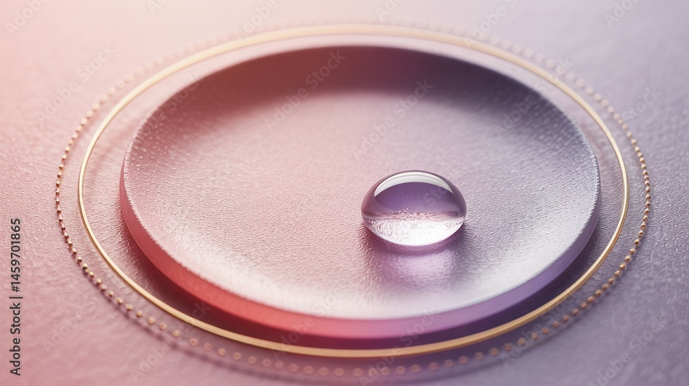 Poster soft gradient background with thin golden border
