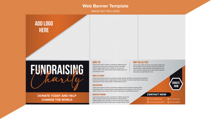 good charity event flyer Banner, horizontal layout Life charity existence promotion, Education program Banner Design