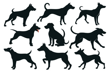 Dog Breed Silhouettes – Minimalist Vector Icon Pack