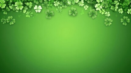 Fototapeta premium Happy St. Patrick's Day Background: Green Clover Design