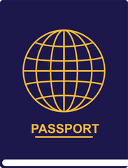 International biometric passport cover. Passport cover vector design.