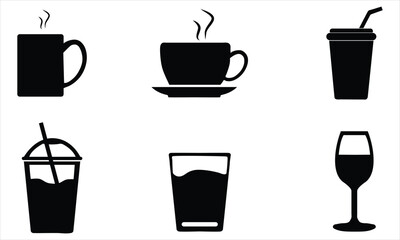 coffee cup icon set