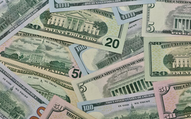 Images of banknotes from various countries. American dollar photos.