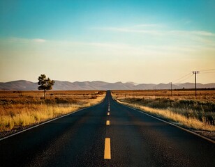 Paisaje Verde Ondulado en Viaje por Carretera