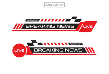 Set banners and lower thirds for banner Bars. Sport News. Streaming Video. vector template