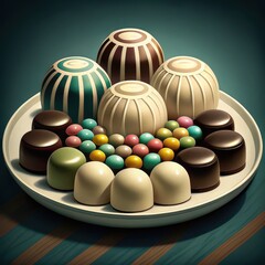 Cozy kitchen dessert table a gourmet assortment of caramel and toffee
