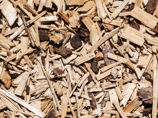Wood chips background full framed