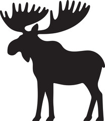 deer silhouette vector illustration