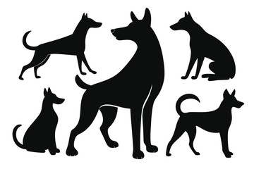 Minimalist Dog Silhouette Pack – Labrador, Boxer, and More