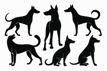 Minimalist Dog Silhouette Pack – Labrador, Boxer, and More