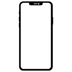 blank smart phone isolated on white