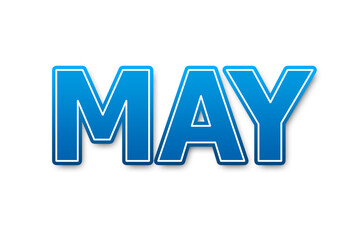 text style lettering may blue