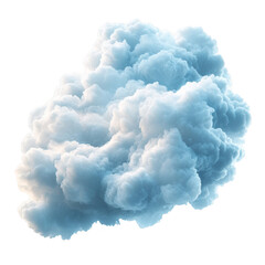 Fluffy cloud formation isolated on transparent background