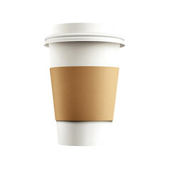 Mockup Of Coffee Cup Sleeve Flat Vector  isolated on a transparent background