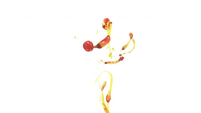 Oil Splash, 3D Render ,With Alpha Matte	

