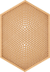 Hexagonal Woven Rattan Tray
