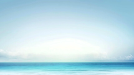 Obraz premium A beautiful blue ocean with a clear sky above it