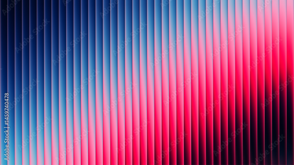 Aufkleber futuristic neon gradient pattern with vertical glowing lines blending smooth deep blue and vivid red