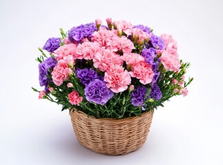 Pink and Purple Carnation Flower Arrangement