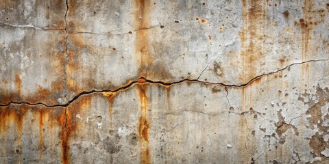 Obraz premium A heavily textured surface with significant cracking and staining reveals the passage of time and the effects of weathering