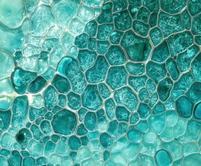 Abstract Turquoise Cell Structure