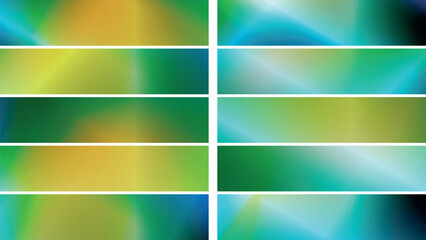 Grid of ten abstract gradient wave designs.
fashion blurry color gradient set