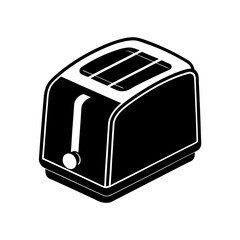Minimalist white ceramic toaster silhouette.