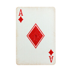 Obraz premium Ace Of Diamonds Playing Card isolated on a transparent background