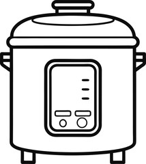 utoclave sterilizer outline vector  on white background