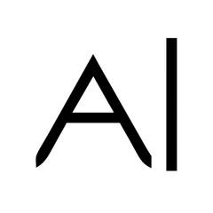 AI icon vector illustration