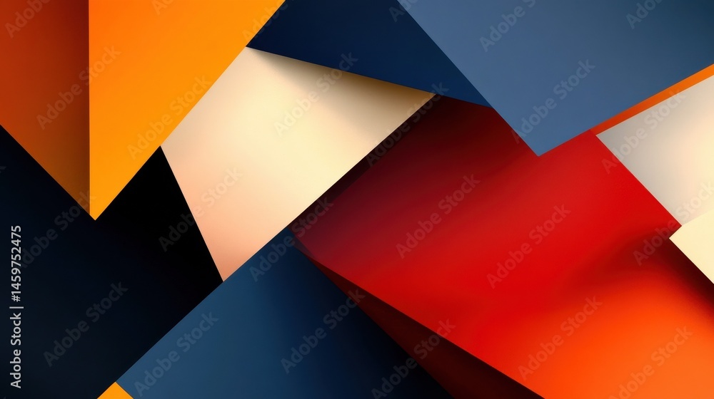 Poster minimal geometric background with dynamic shapes composition. presentation template abstract backgro