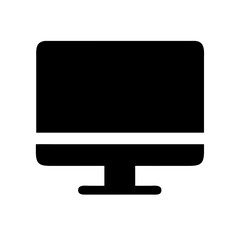 Desktop computer icon vector illustration