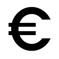Euro currency icon vector illustration