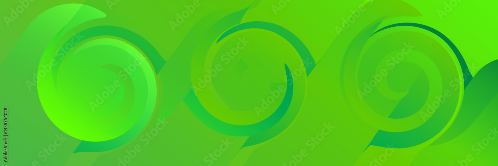 Poster modern green abstract background with diagonal round shape elements. minimalist geometric. modern de