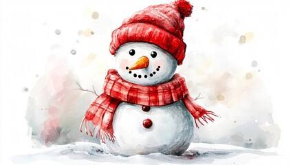 Adorable Watercolor Cartoon Illustration of Cute Characters for Kids