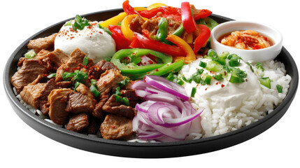 Culinary Delight: A mouthwatering platter showcases an array of fresh ingredients, tantalizing the senses with a visual feast. The photo captures a symphony of flavors and textures.