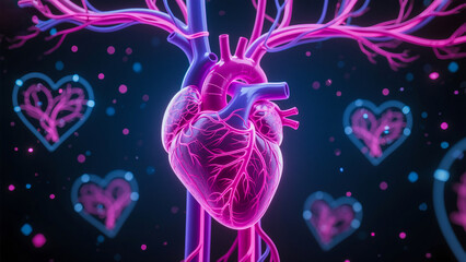Closeup of Hands Supporting a Human Heart