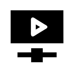 Obraz premium Slideshow icon vector illustration for media and presentations