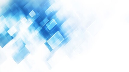 Fototapeta premium Abstract blue squares on white background