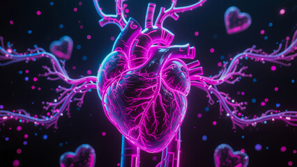 3D Heart Model with Complex Vein Structure