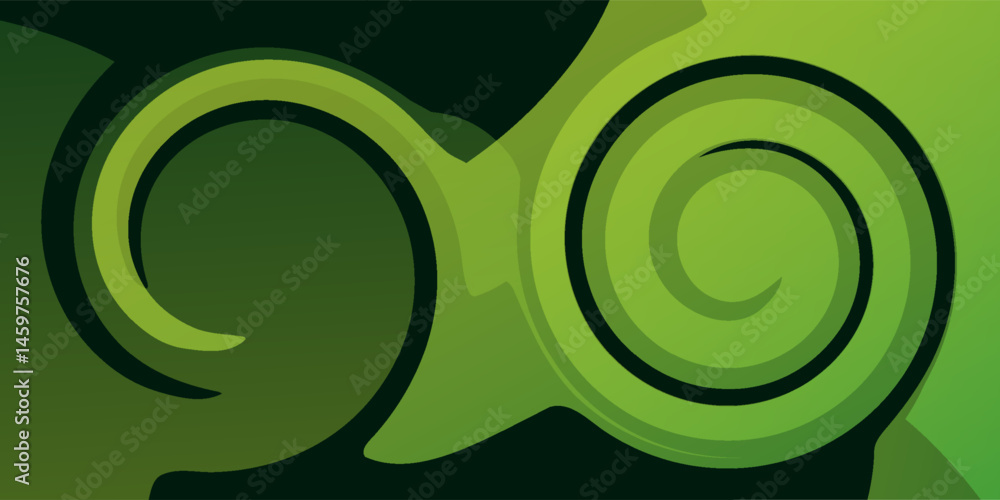 Poster abstract green color background. dynamic shapes composition. eps10 vector