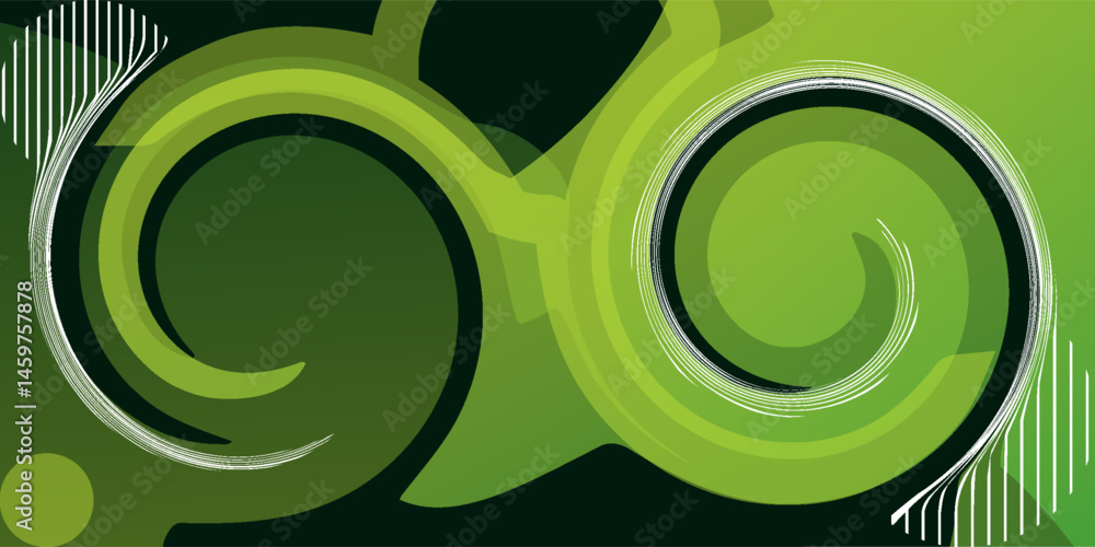 Poster abstract green color background. dynamic shapes composition. eps10 vector