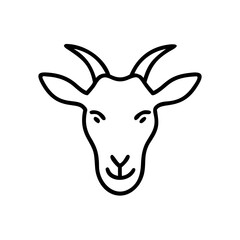 Fototapeta premium Line Art Goat Icon Representation 