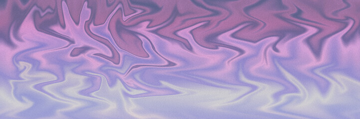 Abstract wavy gradient background with grainy texture. Soft violet, pink, and blue tones creating a fluid, flame-like effect with digital noise.