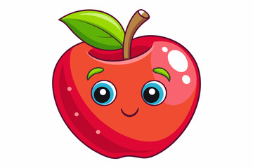 red apple vector illustration
