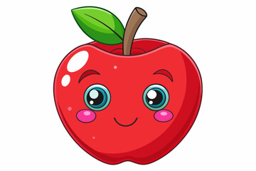 red apple vector illustration